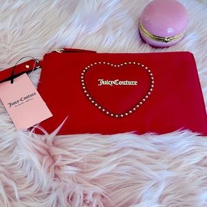 SOLD****************Juicy Couture Cool Red Love Never Dies Wristlet Wallet Purse